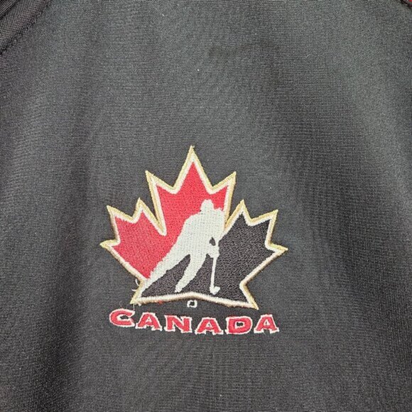 Nike Team Canada Hockey Jacket Full Zip Black Long Sleeve Pockets Men's Size M - Picture 8 of 13